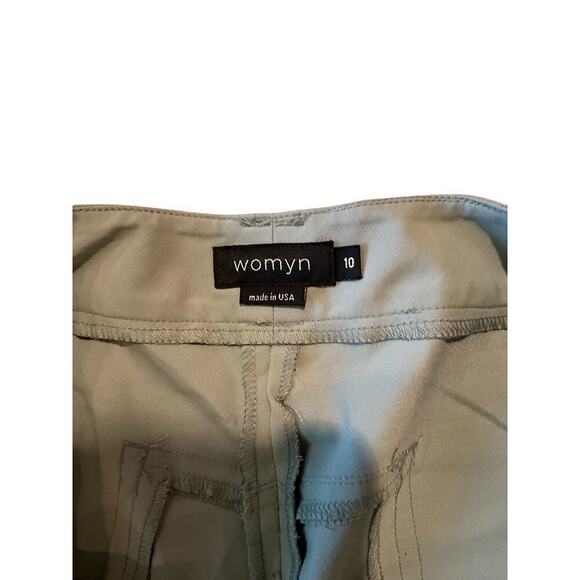 Womny Pants Women's 10 Green Polyester Stretch Pockets Straight Leg Classic Fit - Picture 8 of 8